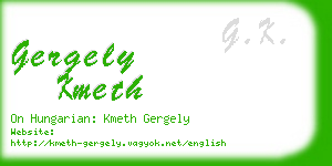 gergely kmeth business card